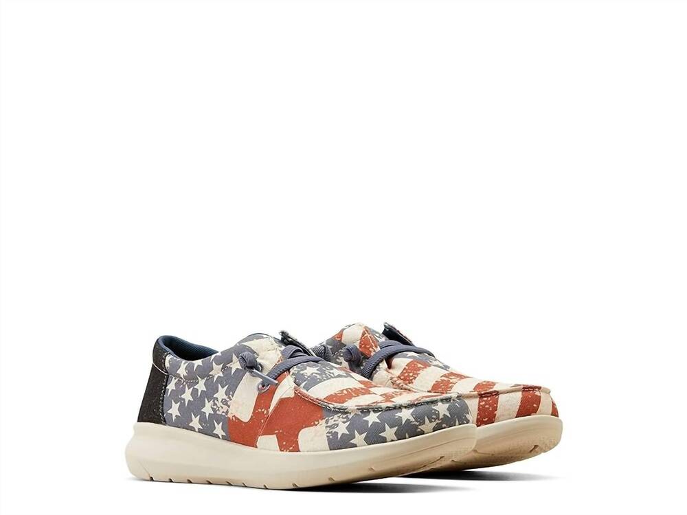 NEW ARIAT men's slip on shoes in american flag
